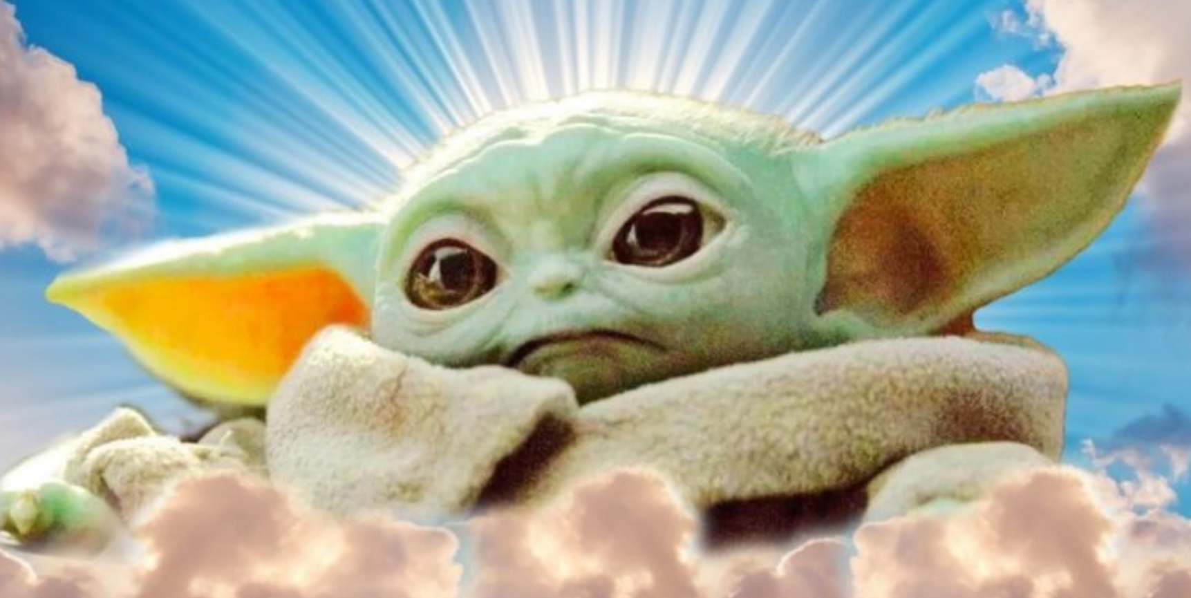 PHOTO Baby Yoda On Cloud 9 In Heaven