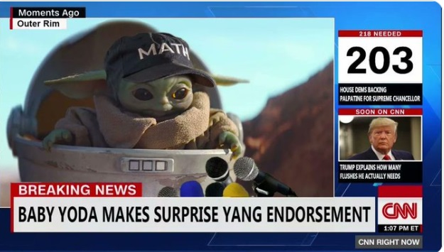 PHOTO Baby Yoda On The Outer Rim Calling Into CNN