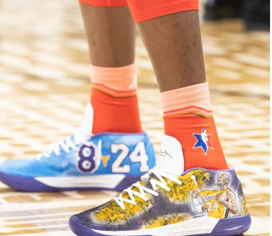 PHOTO Bam Adebayo's Amazing Purple Yellow Blue Kobe Shoes To Honor Him