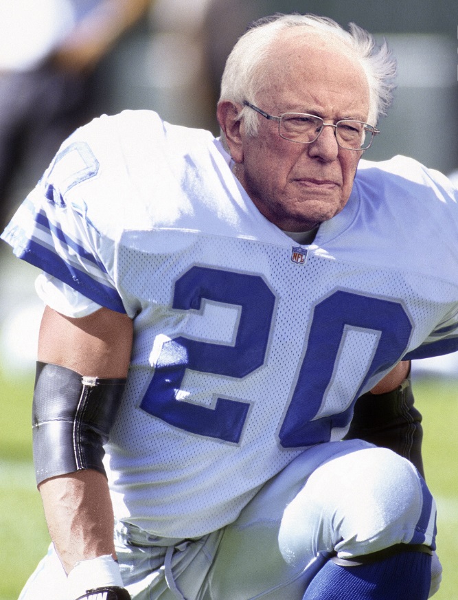 PHOTO Bernie Sanders In Dalas Cowboys Uniform