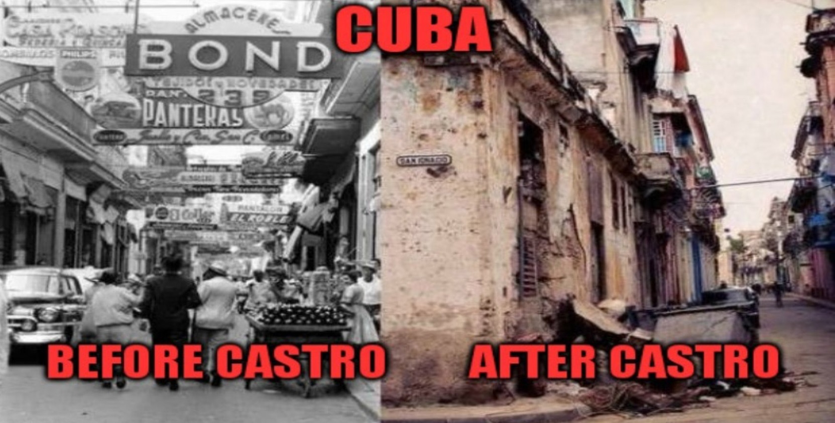 PHOTO Bernie Sanders Praises Fidel Castro Look At What Cuba Looked Like After Castro Took Over