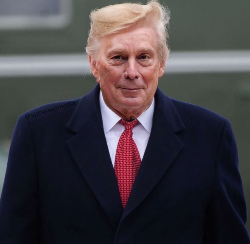 PHOTO Donald Trump With Mike Bloomberg's Face