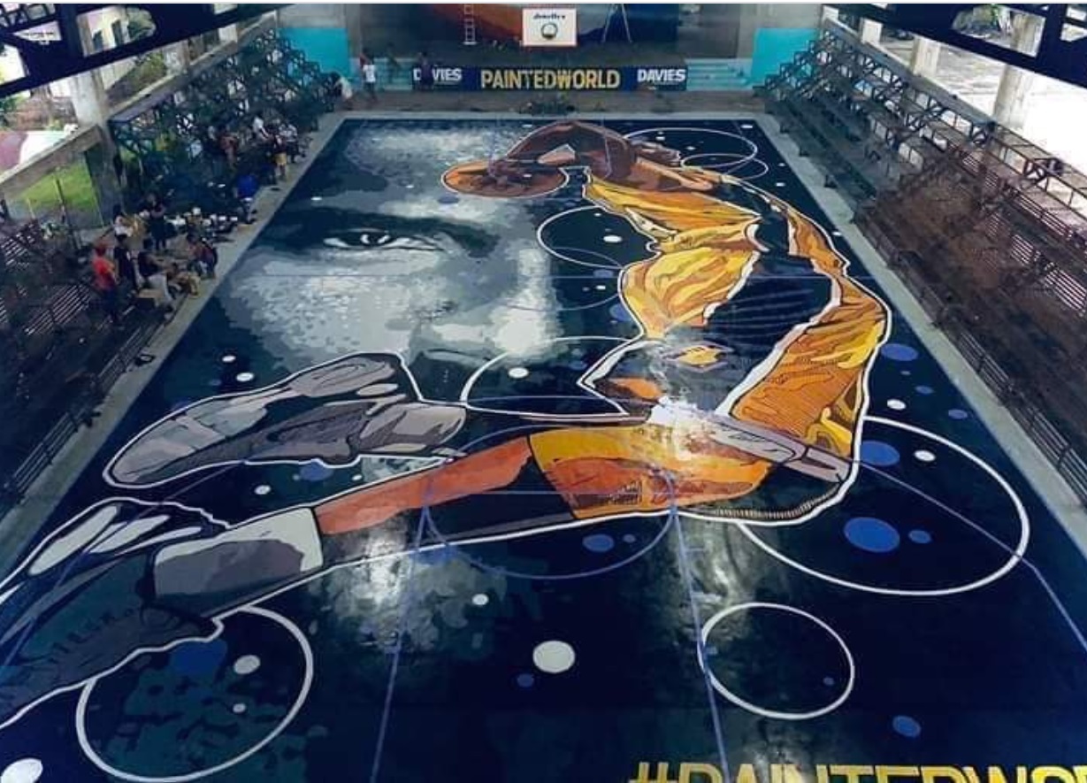 PHOTO Entire Court Painted With A Kobe Mural In San Manuel Isabela