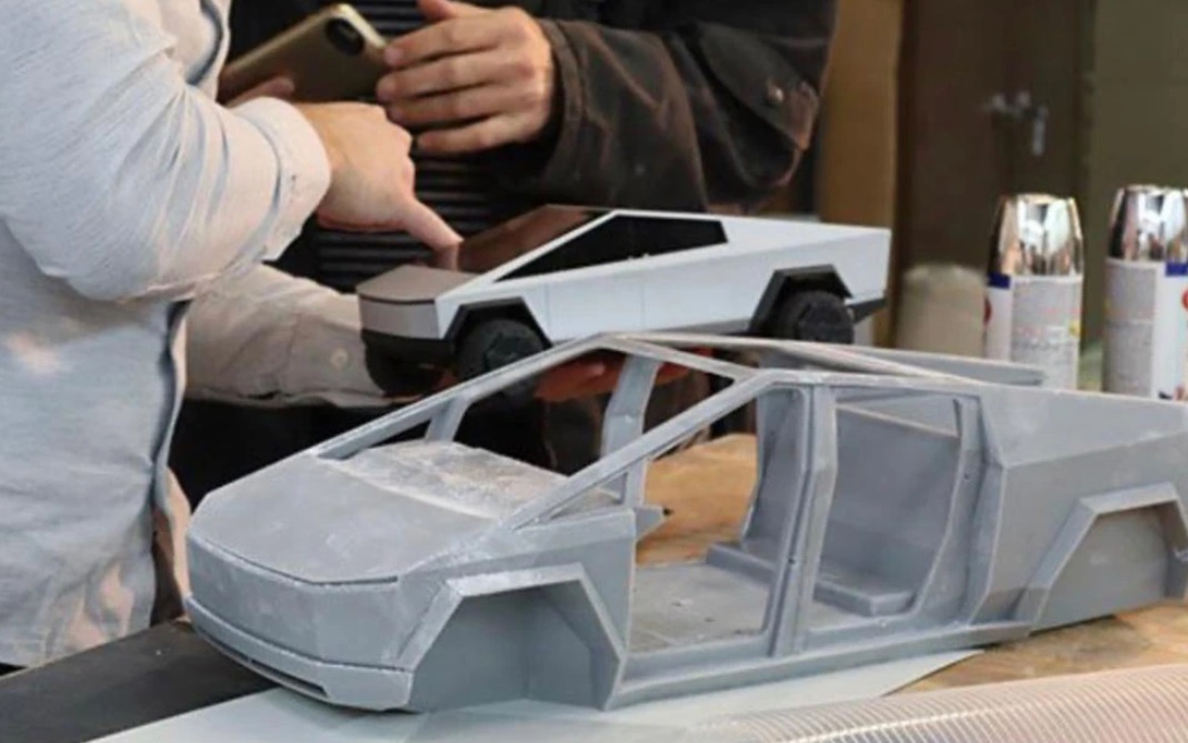 PHOTO Frame Of Hot Wheels Tesla Cybertruck Before It's Painted