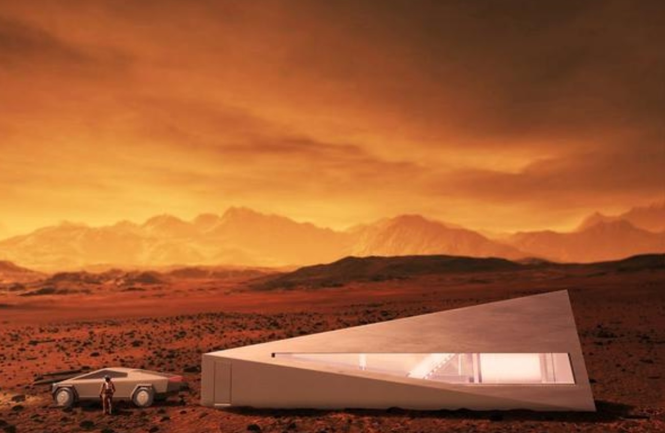 PHOTO Futuristic House On Mars Inspired By Tesla Cybertruck