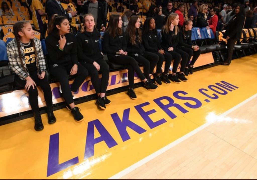 PHOTO Gianna Bryant's Teammates All Sitting Courtside For Lakers