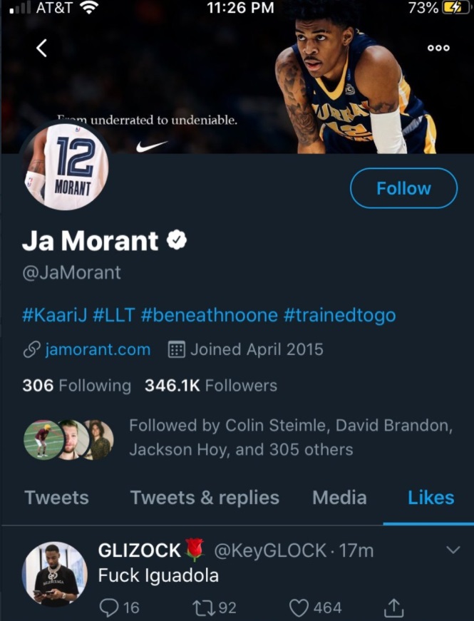 PHOTO How Ja Morant Feels About Andre Iguodala "F*ck Iguodala"