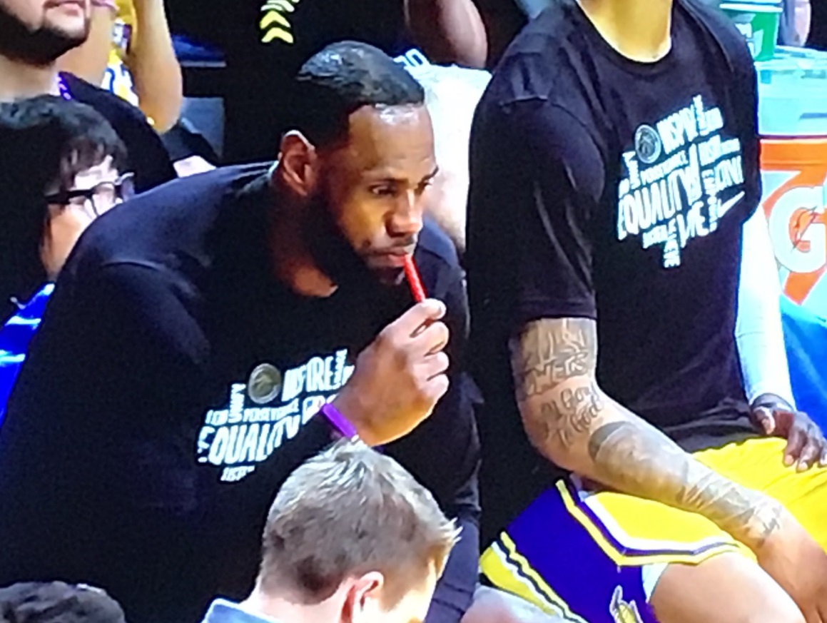 PHOTO Lebron Biting Into Red Vine Candy