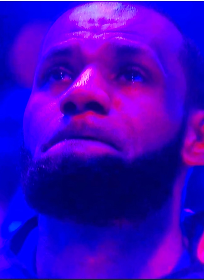 PHOTO Lebron James With Tears In His Eyes Looks Like A Man On A Mission To Carry On Kobe's Legacy