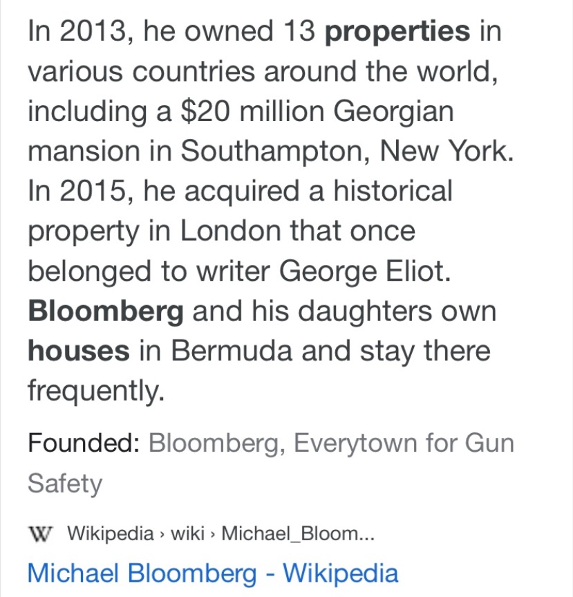 PHOTO Michael Bloomberg Incorrectly Stated He Only Owns One Home In NYC
