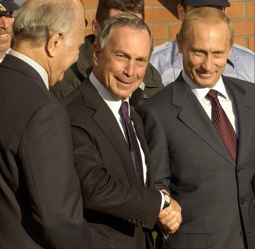 PHOTO Mike Bloomberg Laughing With Putin