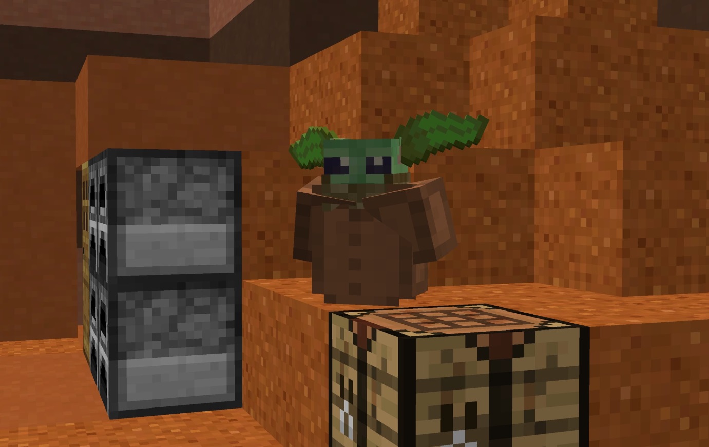 PHOTO Minecraft Baby Yoda Is So Pixelated You Can Barely Recognize Him