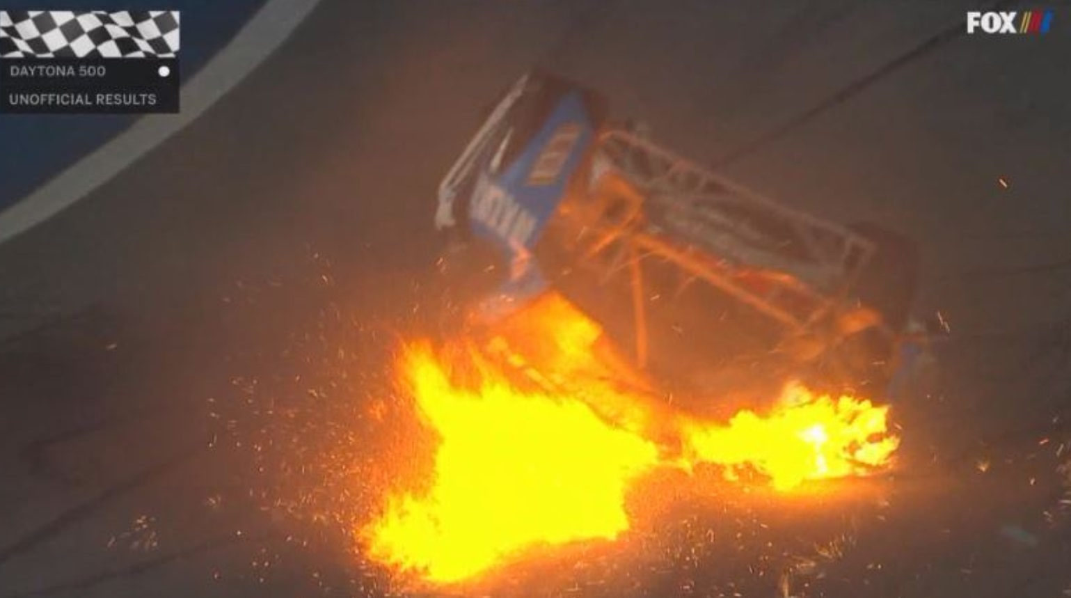 PHOTO Ryan Newman's Race Car On Fire