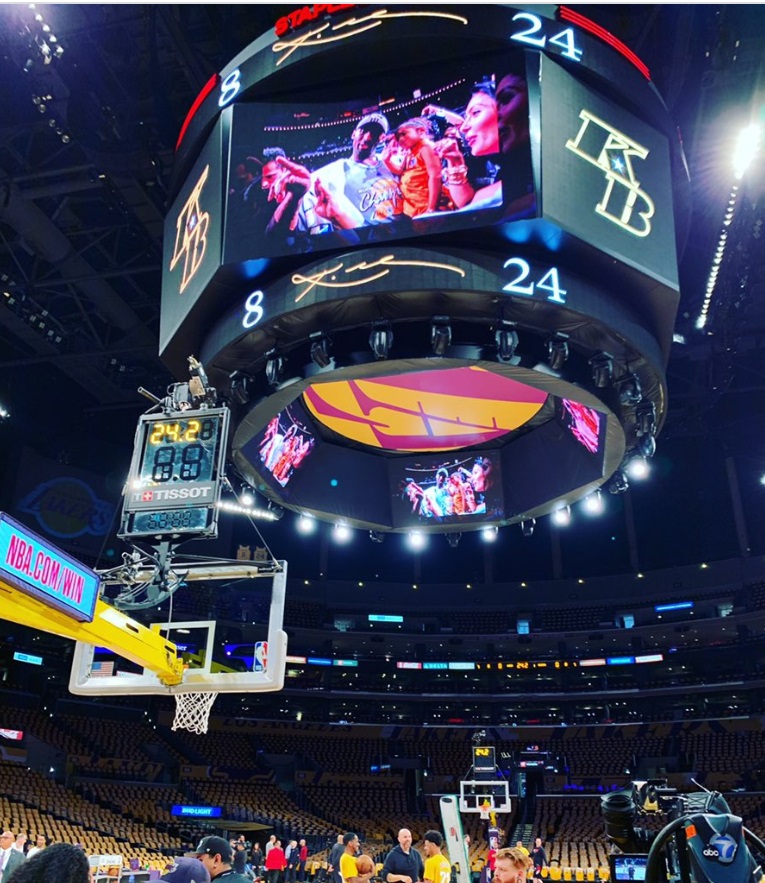 PHOTO Staples Center Scoreboard Decked Out In KB 24 Tonight