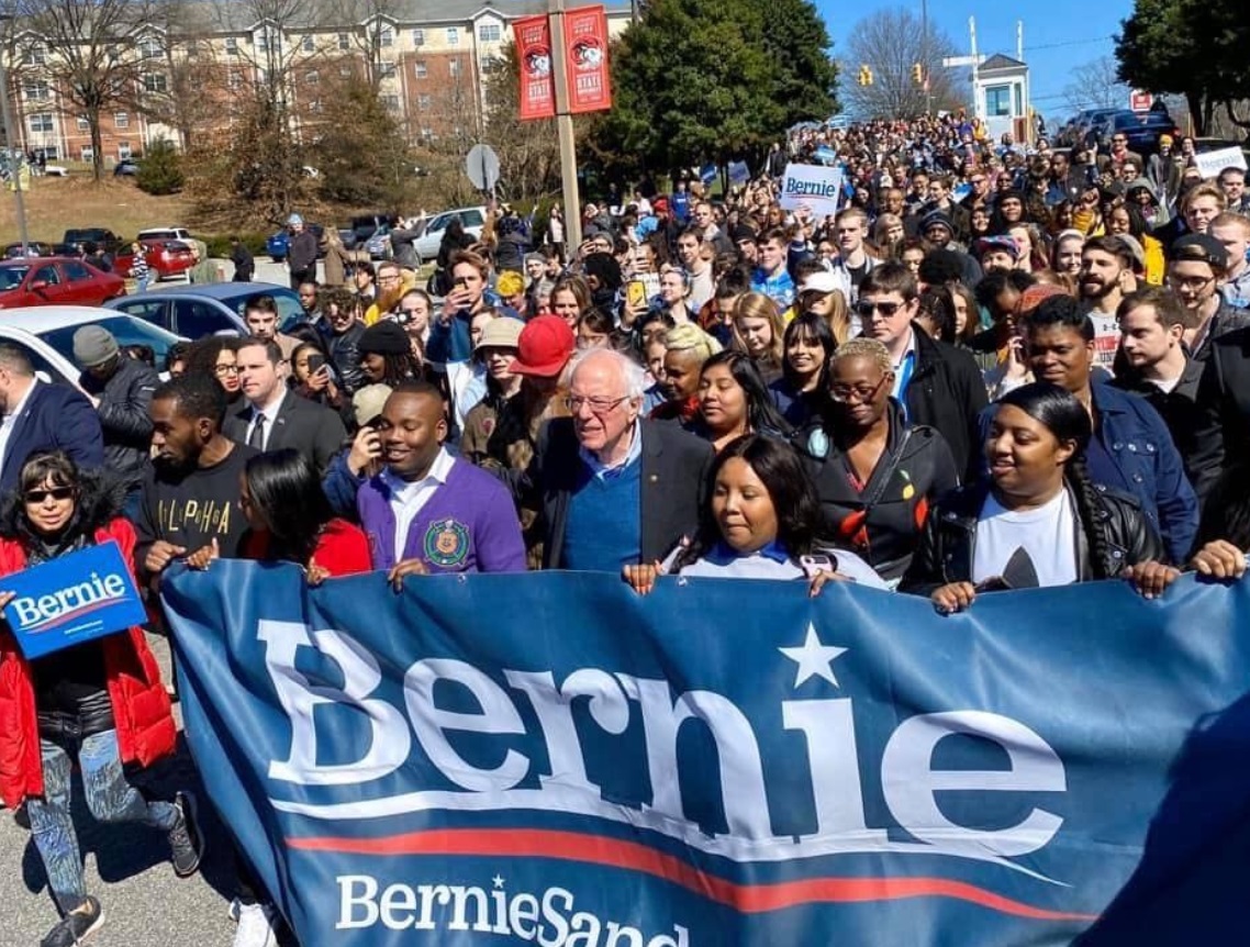 PHOTO Students In North Carolina Flood The Streets To Support Bernie Sanders