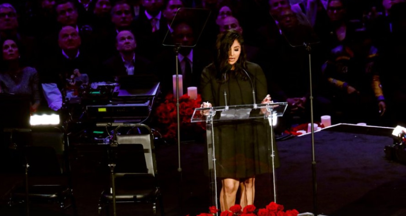 PHOTO Vanessa Bryant Commanding The Stage At Kobe's Memorial