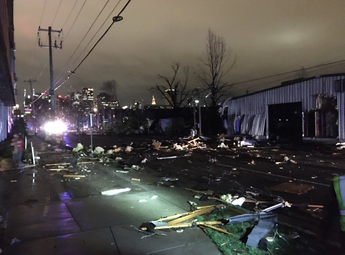 PHOTO 3rd Avenue Near Jack Brown's In Germantown After Tornado Storms Through