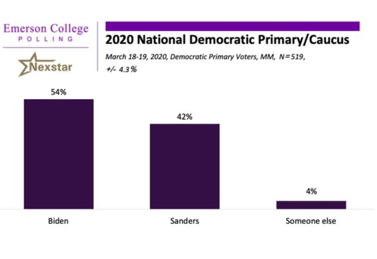 PHOTO 43 Percent Of Democratic Voters Say They Will Vote For Bernie Sanders In November Election