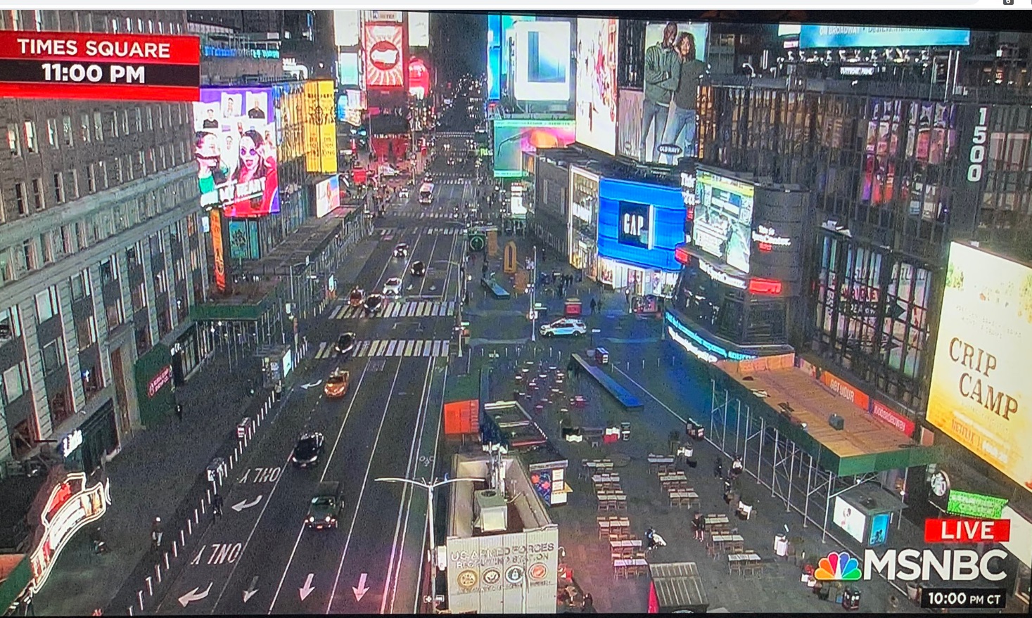 PHOTO Aerial Shot Of Times Square At 11 PM ET Is A Complete Ghost Town