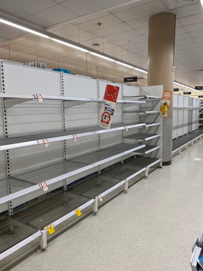 PHOTO Austrialian Super Market Sold Out Of Everything Due To Corona Virus Fears