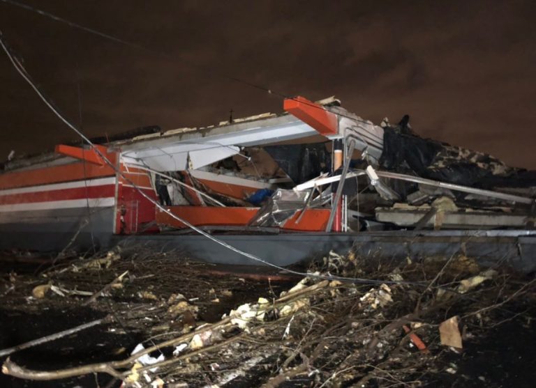 PHOTO Autozone Store Completely Leveled To The Ground By Nashville Tornado