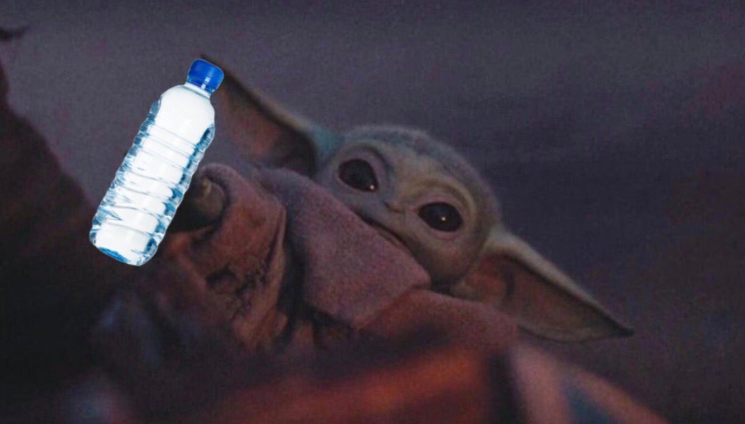 PHOTO Baby Yoda Handing You Bottled Water During Corona Virus Outbreak