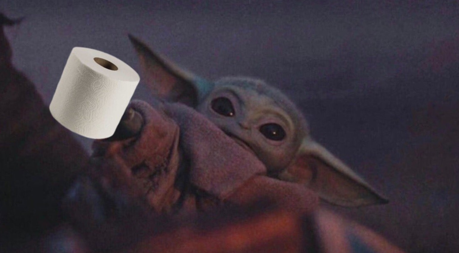 PHOTO Baby Yoda Handing You Toilet Paper During Corona Virus