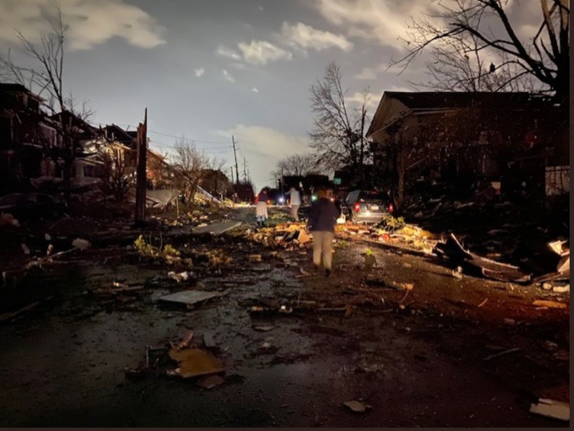 PHOTO Debris Scattered All Over The Road In East Nashville After Tornado