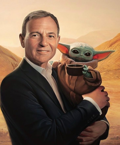 PHOTO Disney's Bob Iger Holding Baby Yoda