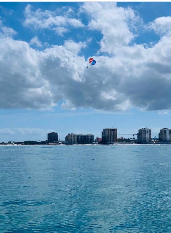 PHOTO Dude Parachuting Over Miami Beach Staying 1,000 Feet From Everyone During Corona Virus Outbreak