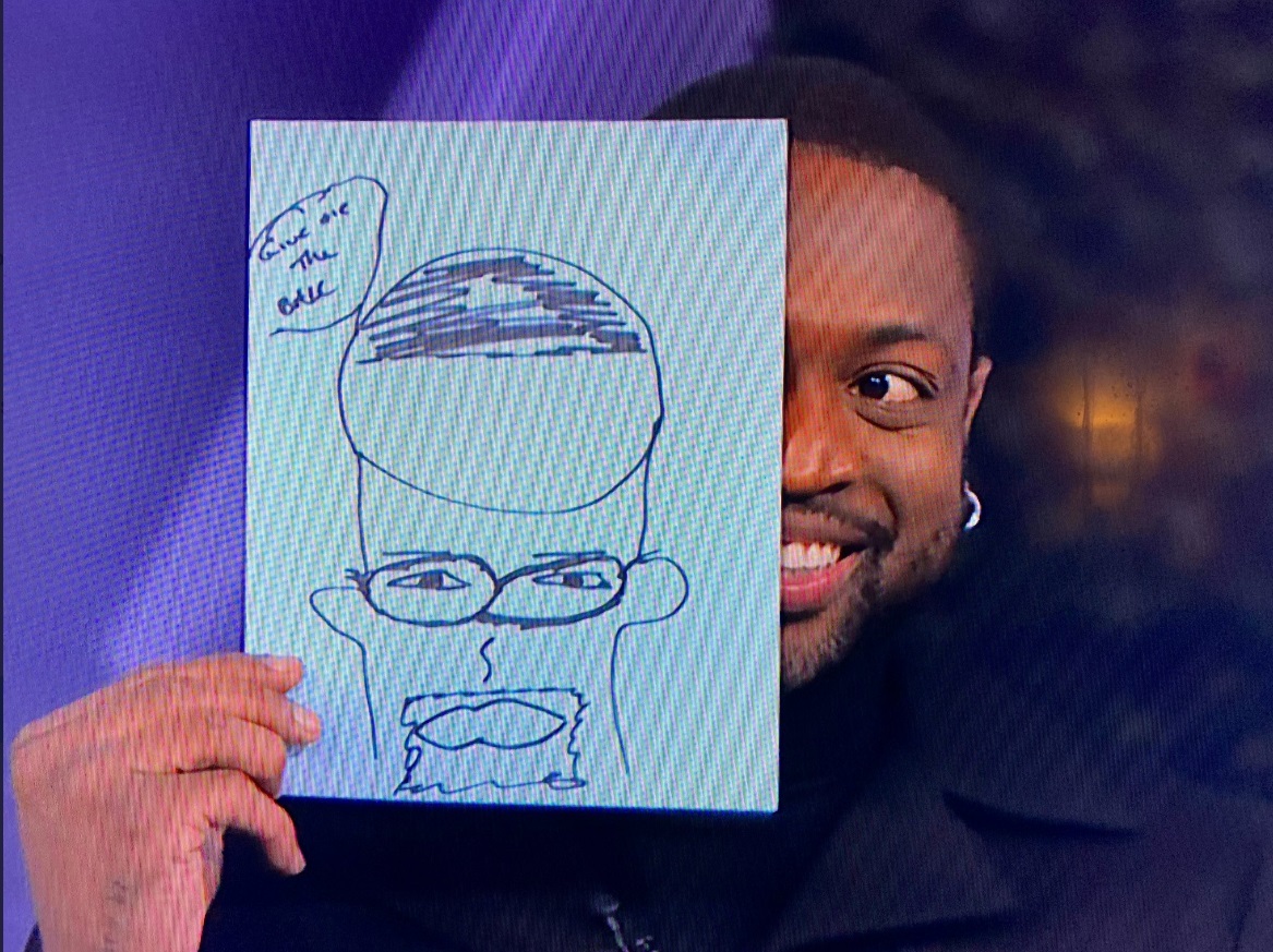 PHOTO Dwyane Wade Draws Shaquille O'Neals Hairline