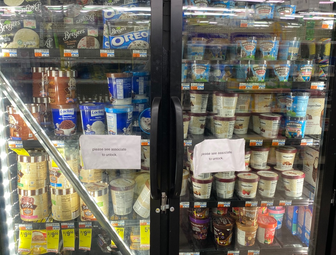 PHOTO Ice Cream Locked In Freezer At NYC Store Must See Associate To Unlock During Corona Virus Outbreak