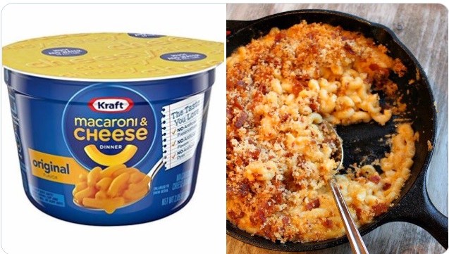 PHOTO Joe Biden Vs Bernie Sanders Macaroni Comparison