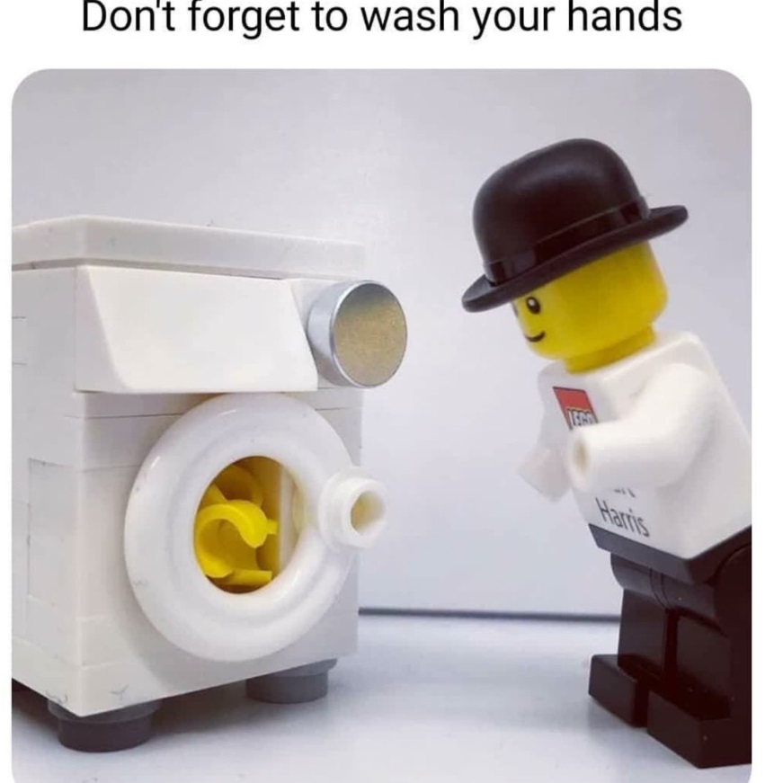 PHOTO LegoMan Washing His Hands Due To Corona Virus