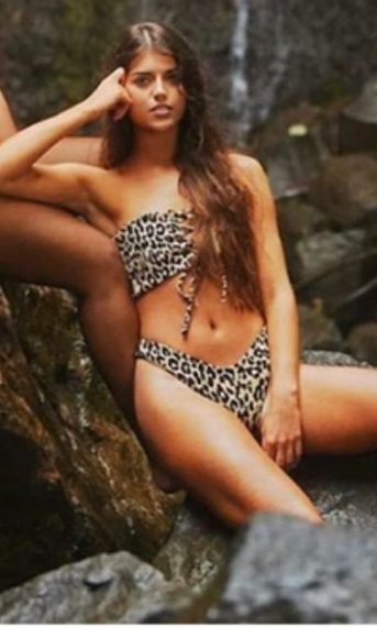 PHOTO Madison Prewitt In Motce Leopard Bikini