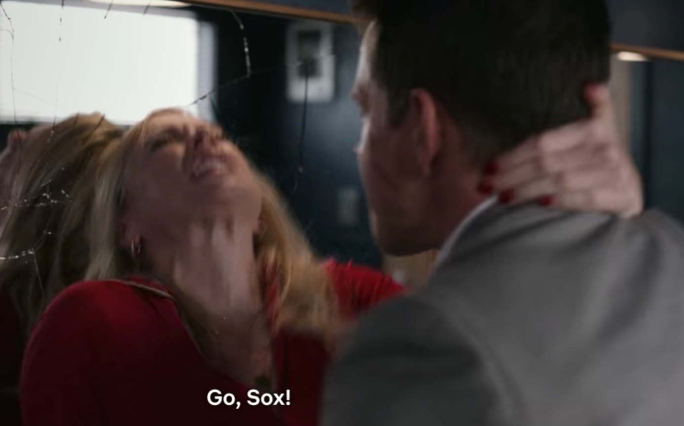 PHOTO Marky Mark Saying Go Sox During Scene In New Movie