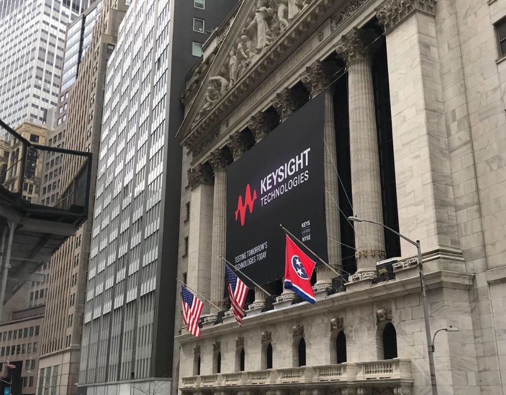 PHOTO Nashville Flag Flying Outside New York Stock Exchange