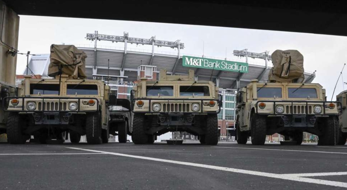 PHOTO National Guard Outside M&T Bank Stadium In Baltimore Due To Corona Virus