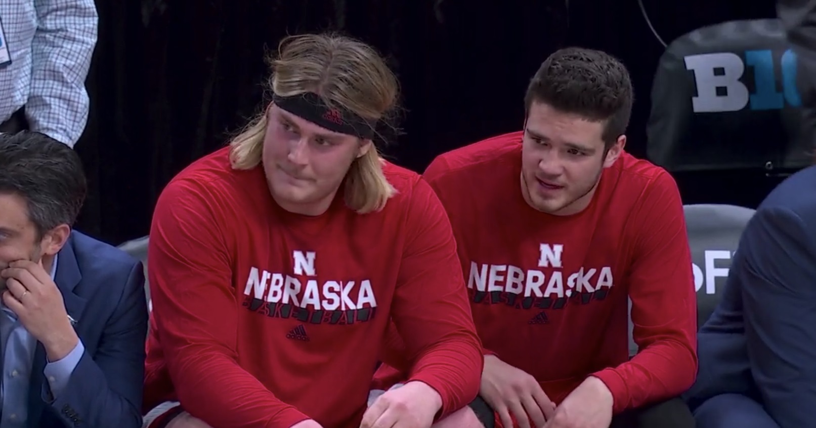 PHOTO Nebraska Players Faces When They Realize Fred Hoiberg Is Going Back To The Locker Room Because He's Sick