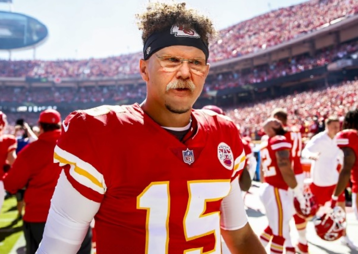 PHOTO Patrick Mahomes With Andy Reid's Face