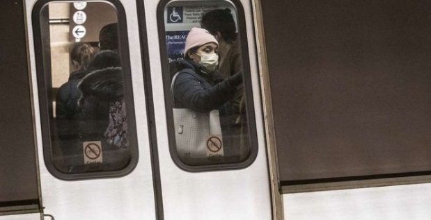 PHOTO People Wearing Masks Every On Public Transporation In Washington State