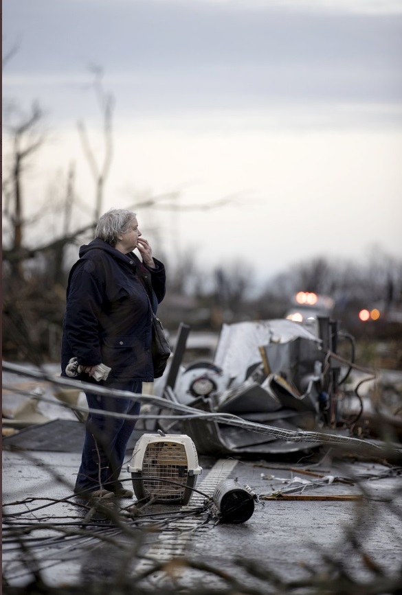 PHOTO Poor Lady Beside Herself Looking At Damage To Her Home In Cookeville