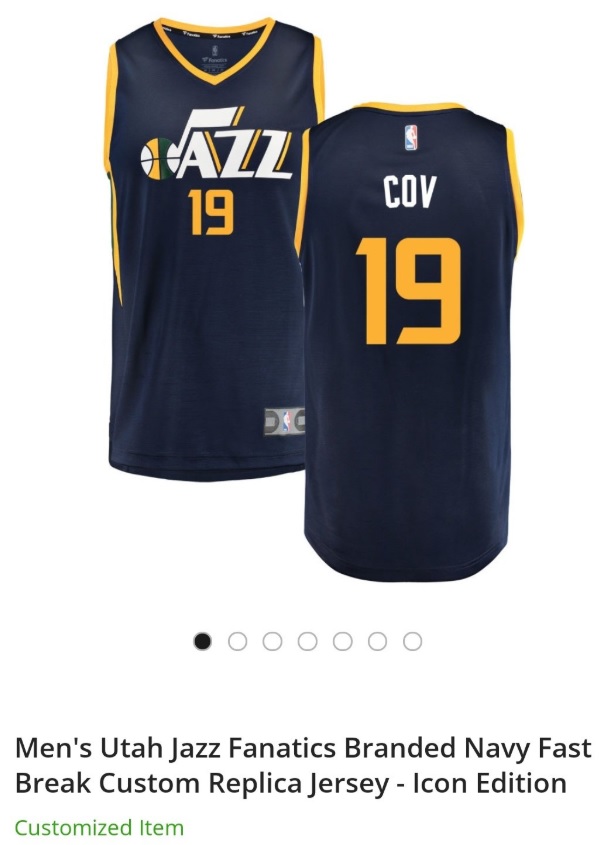 PHOTO Rudy Gobert Utah Jazz Jersey Being Sold With COVID-10 On The Back