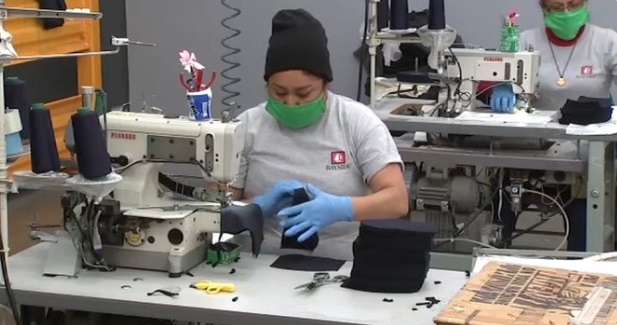 PHOTO Sportswear Company In Orange County California Making Emergency Facemasks For Hospitals Treating Corona Virus