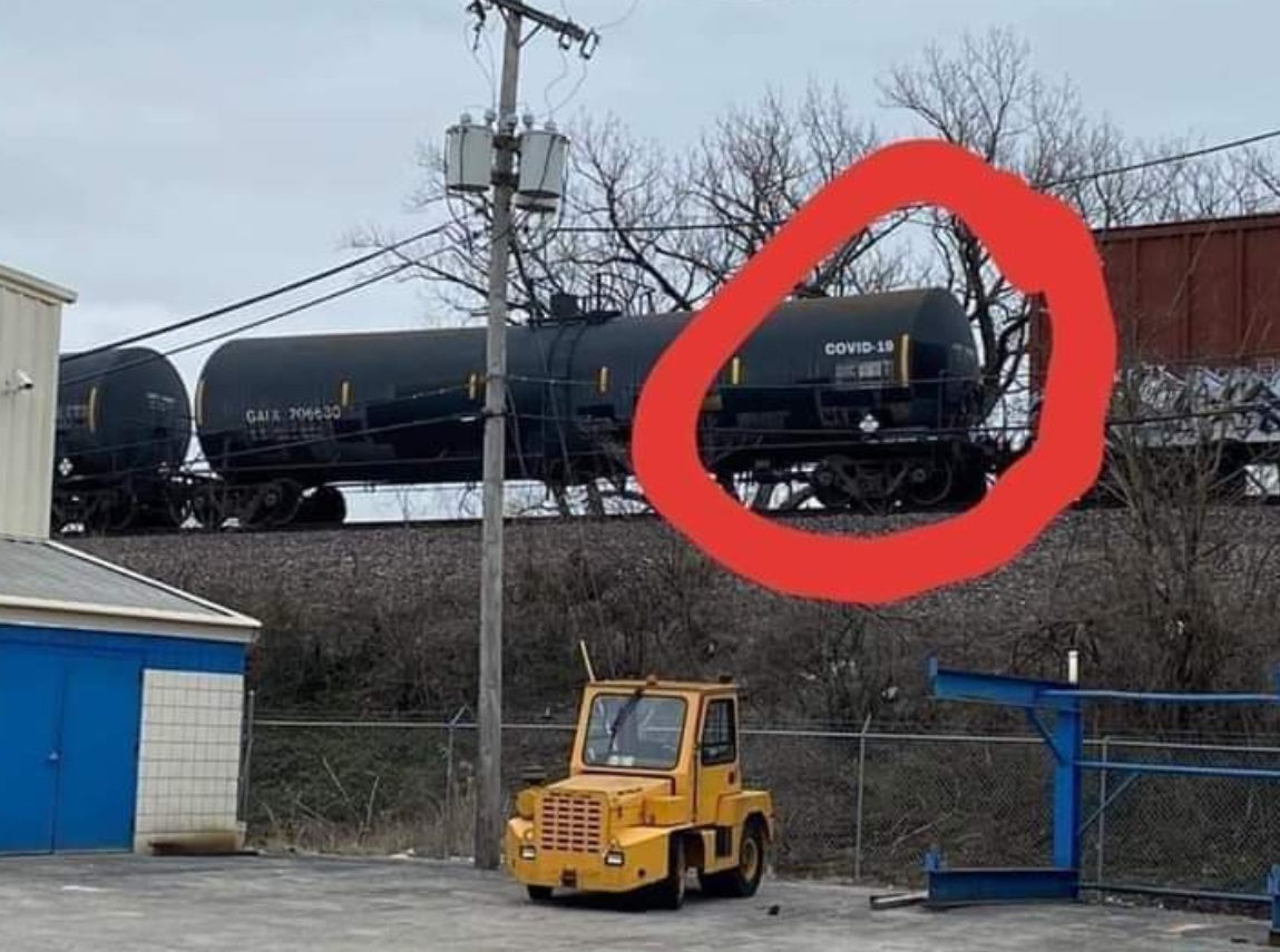 PHOTO Tanker In United States Spotted Carrying COVID-19 Virus And Is Even Labeled With COVID-19