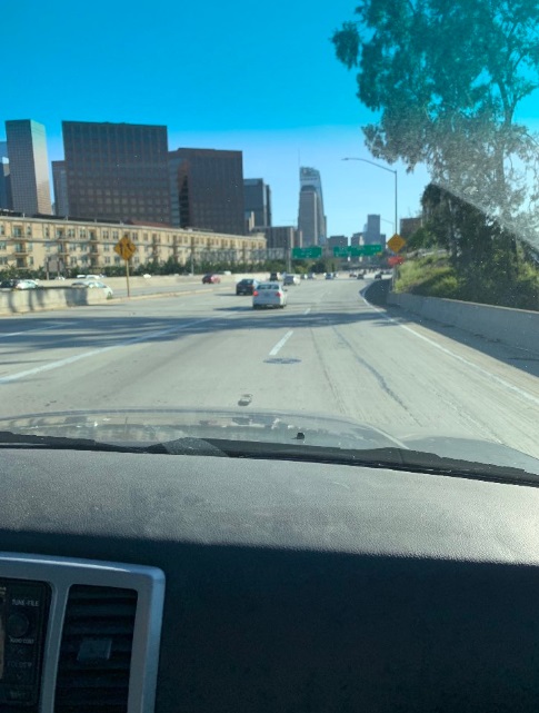 PHOTO The 110 Freeway In Los Angeles During Rush Hour Was Empty Due To Corona Virus