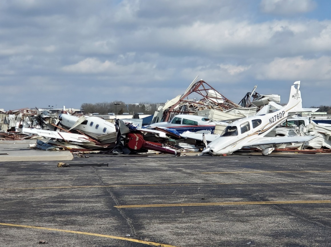 PHOTO Tornado Picked Up And Threw Down Airplanes Made Them Look Like Toys At John Tune Airport In West Nashville