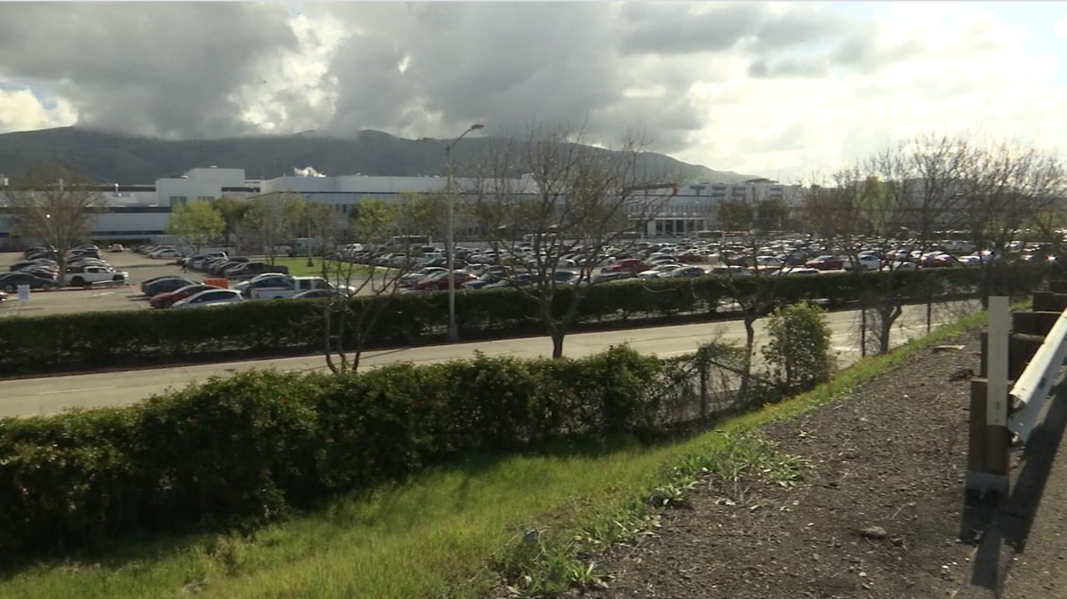 PHOTOS Hundreds Of Workers At Tesla Fremont Factory Despite Being Told To Shut Down 