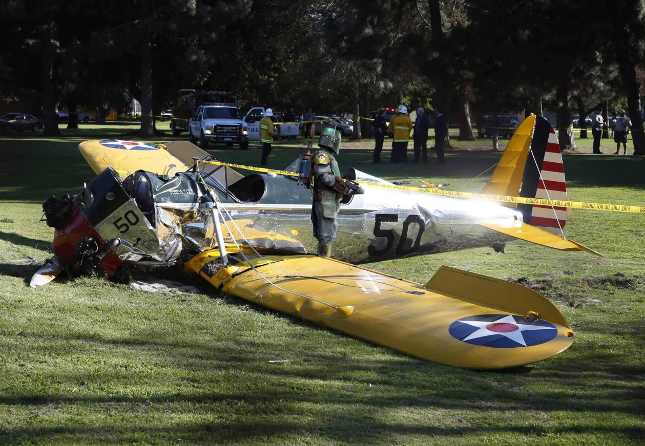 Close Up Of Harrison Ford's Small Plane