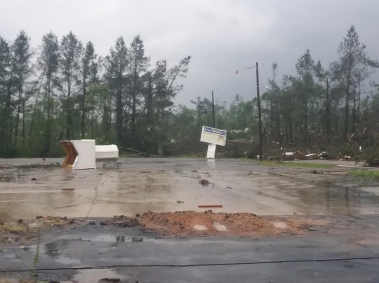 Close Up View Of Tornado Wiping Out Soso Baptist Church Near Laurel ...